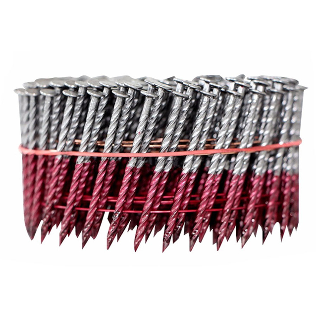 Uñas de la bobina de paleta de alambre 2-1/4''X.099 '' RECUBRA ROJA