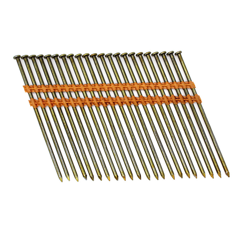 21 度 4 インチ x 0.121 明るい滑らかなシャンク プラスチック照合フレーム釘