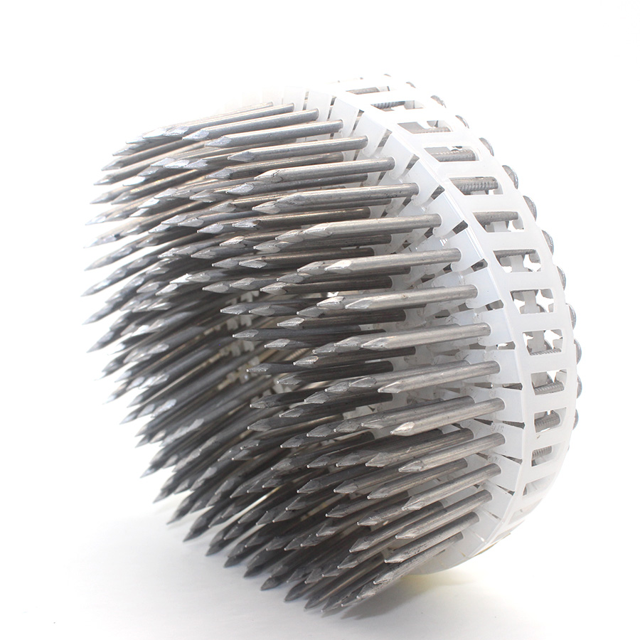 15 gradus alyuminiy plastmassa lasan tirnoqlari silliq shnoq 2.4x50mm 