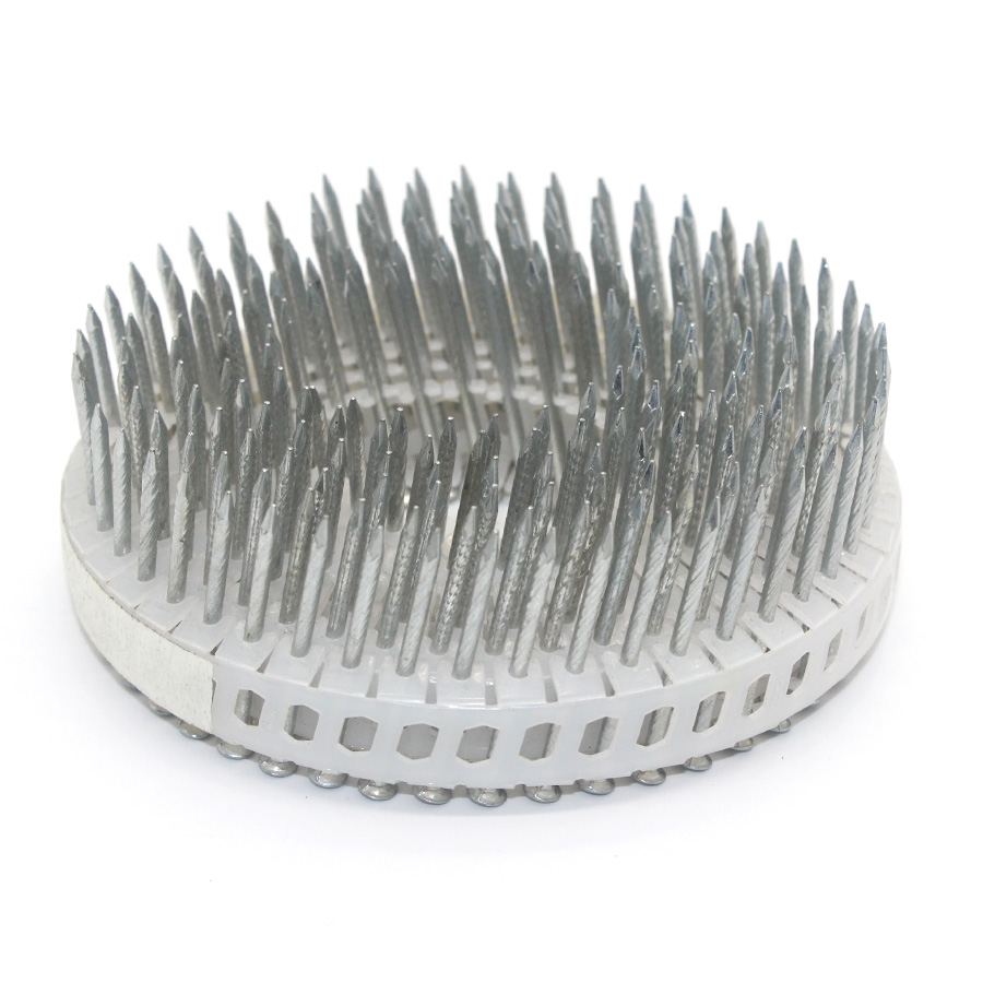 ساقه پیچ میخ کویل پلاستیکی گالوانیزه 15 درجه 1.83x32mm 