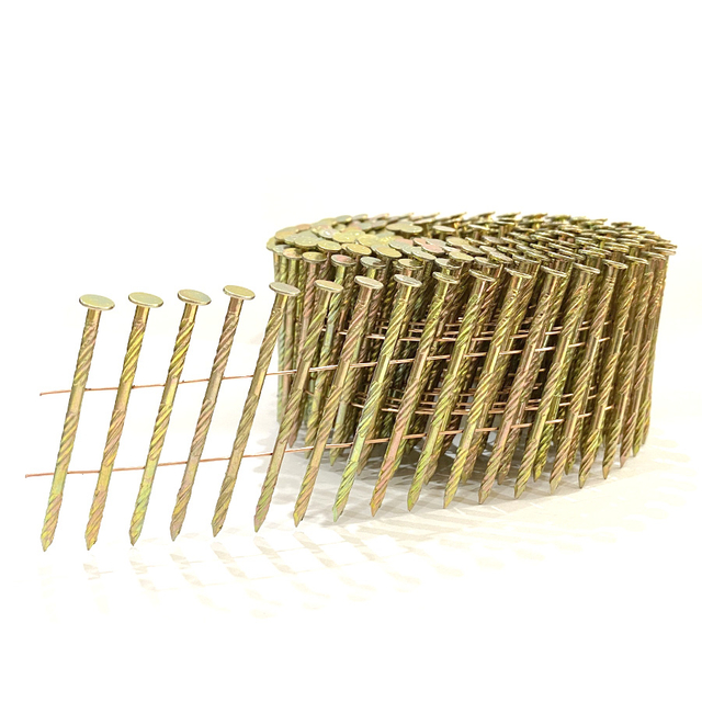 15 grados 2-1/4 pulgadas x 0.099 pulgadas con uñas de bobina de vástago de tornillo electro galvanizado