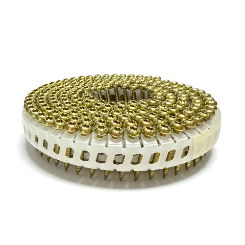 15 Degree Galvanized Trox Head Plastic Sheet Coil Nail Screw 2.1x20mm