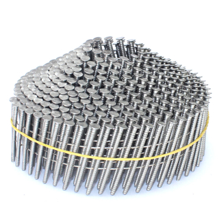 15 Degree Stainless Steel Ring Shank Coil Nails 1-1/4 In. X 0.090 In.