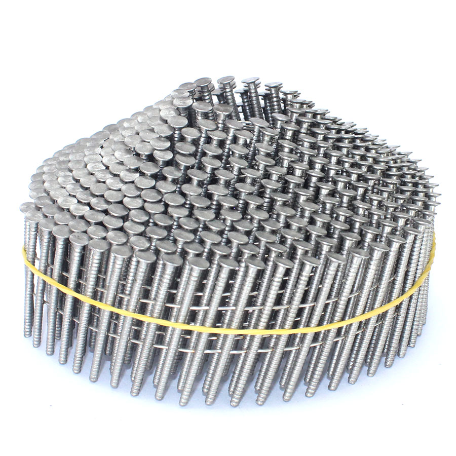 15 Degree Stainless Steel Ring Shank Coil Siding Nails 1-3/4 In. X 0.092 In.