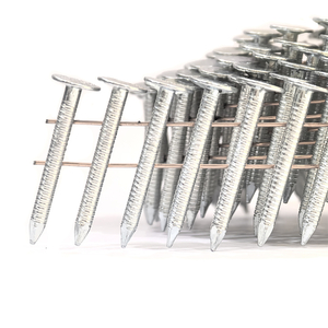 Clavos para techos intercalados galvanizados con v&aacute;stago anillado de 15 grados, 1-1/4 pulgadas x .120