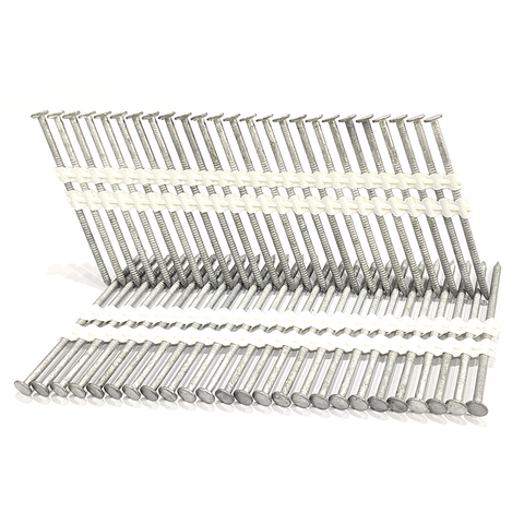 21 grader 3 in. X 0,110 in. Plastic Collated HDG Indramningsnegle