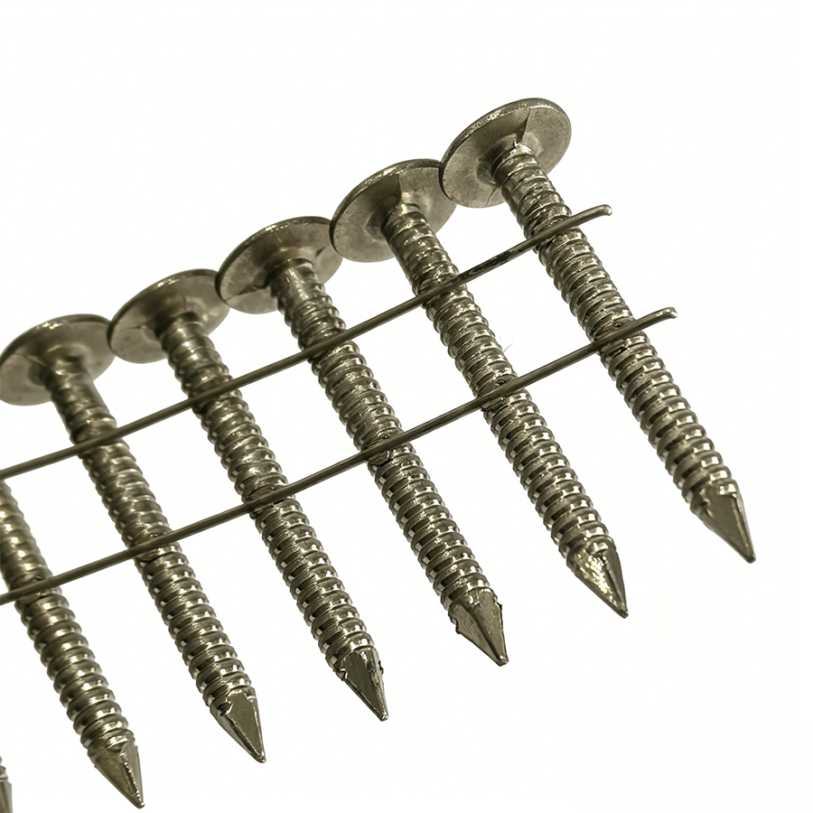 1-1/4 اینچ X 0.120 اینچ سقف حلقه ای استیل ضد زنگ میخ‌های کلافی