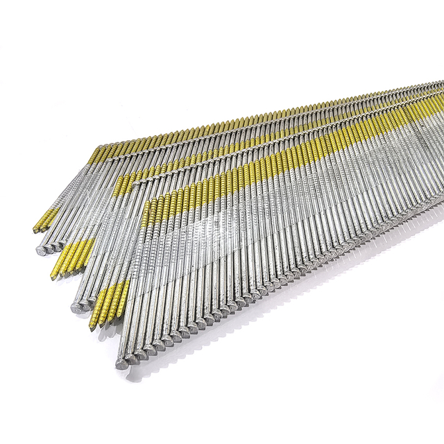 15 calibre 34 grado DA anillo shank acabado clavos .