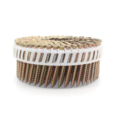 15 graders galvaniseret troxhovedplastikplade spiral negle skrue 2.8x50mm