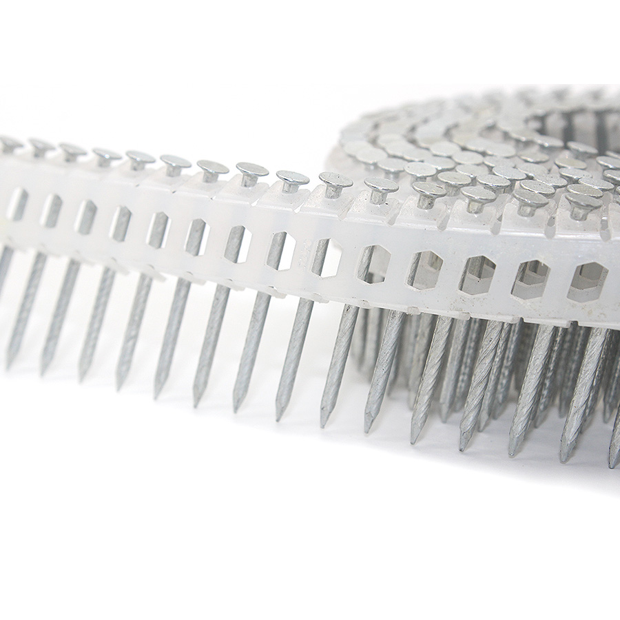 ساقه پیچ میخ کویل پلاستیکی گالوانیزه 15 درجه 1.83x32mm 