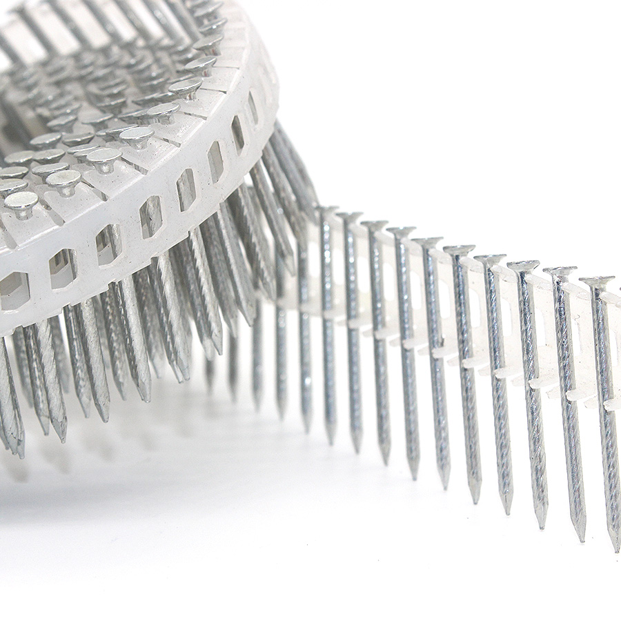 ساقه پیچ میخ کویل پلاستیکی گالوانیزه 15 درجه 1.83x32mm 