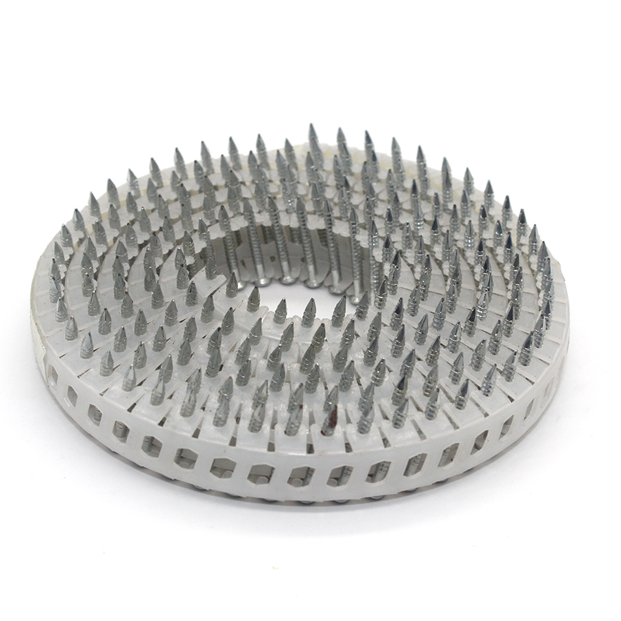 15 Darjah Bergalvani Lembaran Plastik Gegelung Paku Cincin Batang 1.80x19mm 