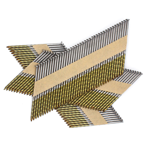 34 度ねじシャンク フレーム釘 3-1/4 インチ X 0.120 インチ