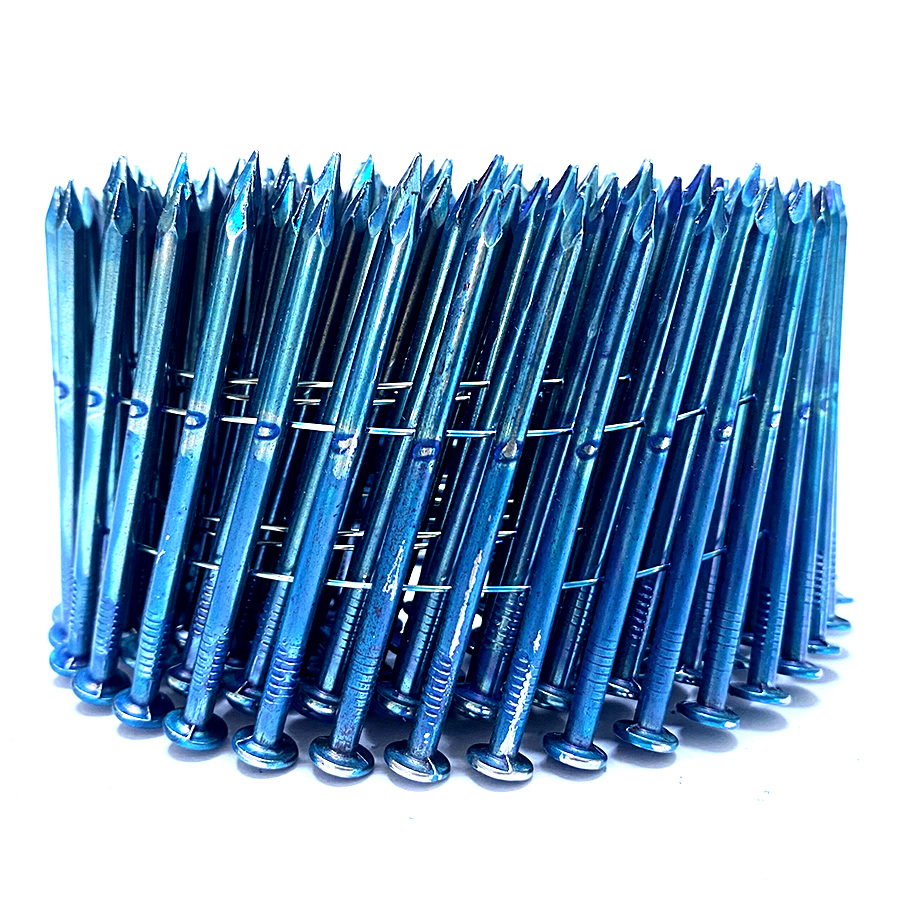 15 graders tr&aring;dsorterade spiralspik Bright Smooth Shank 2-1/2 tum X 0,131 tum