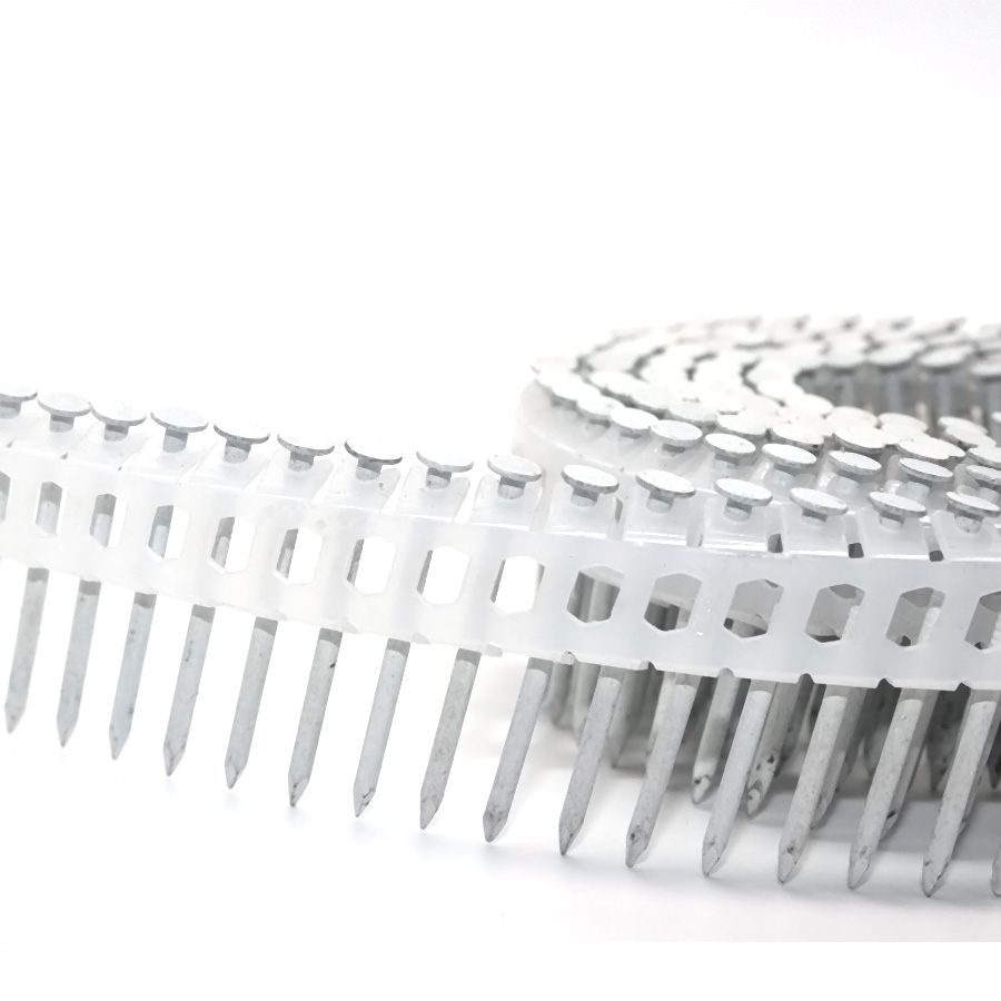 15 stupňov&eacute; plastov&eacute; špir&aacute;lov&eacute; klince s hladkou stopkou 1,83 x 32 mm 