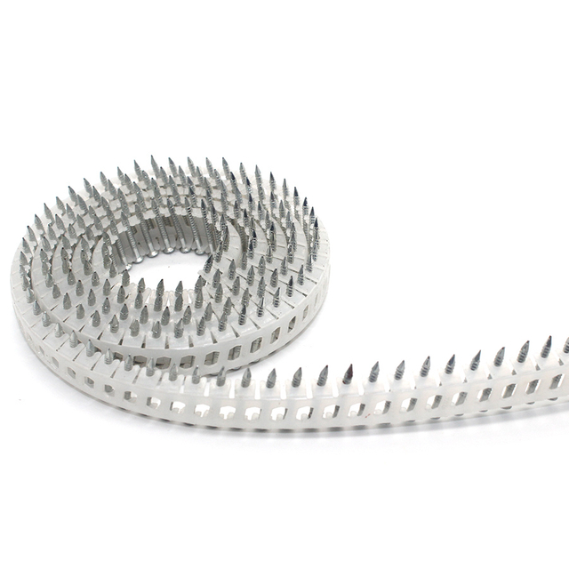 15 Degree Galvanized Plastic Sheet Coil Nails Ring Shank 1.80x19mm 