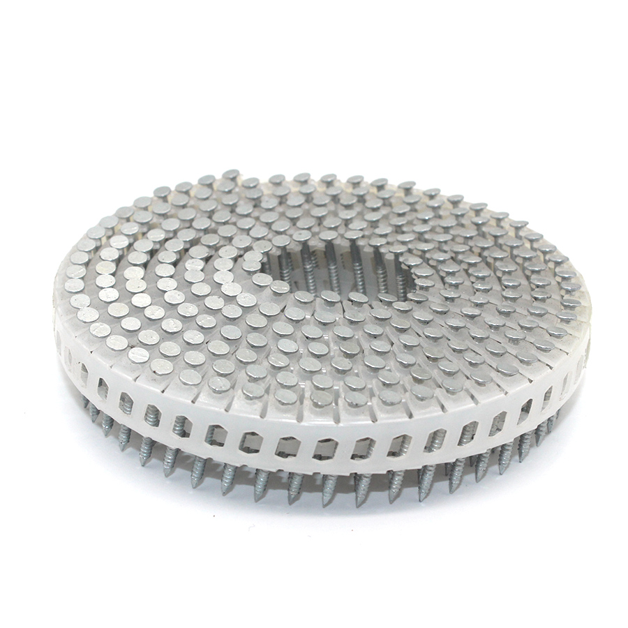 15 degree electro galvanized plastic sheet coil kuko singsing shank 1.80x22mm 