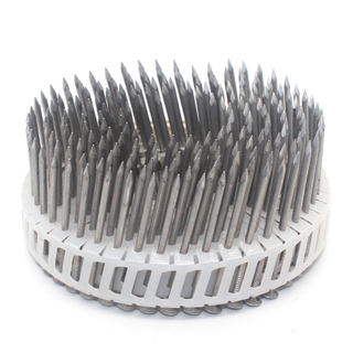 15 Degree Aluminum Plastic Coil Nails Smooth Shank 2.4x50mm 