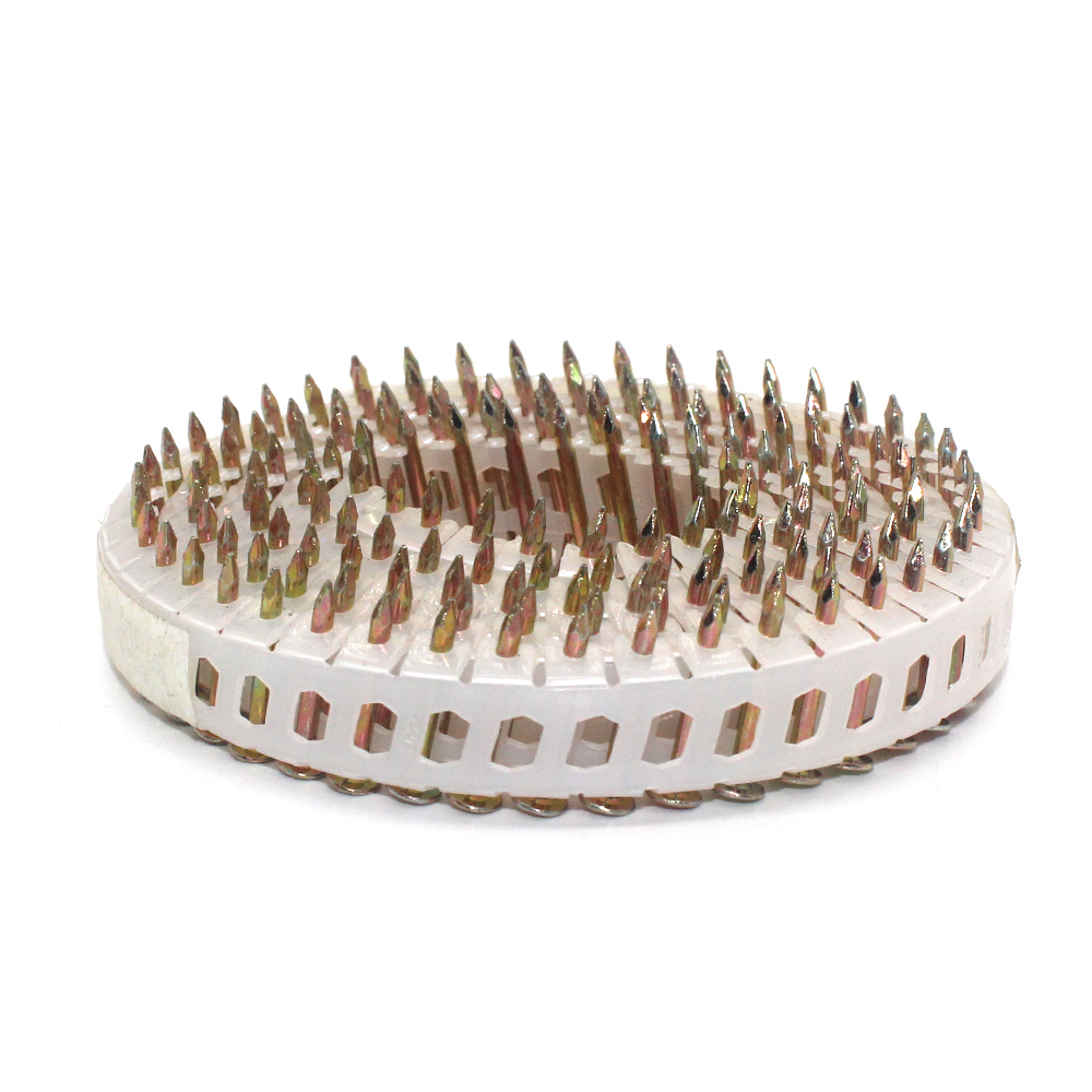 15 Grad elektroverzinkte Kunststoffplatten-Spulenn&auml;gel 1,8 x 18 mm 